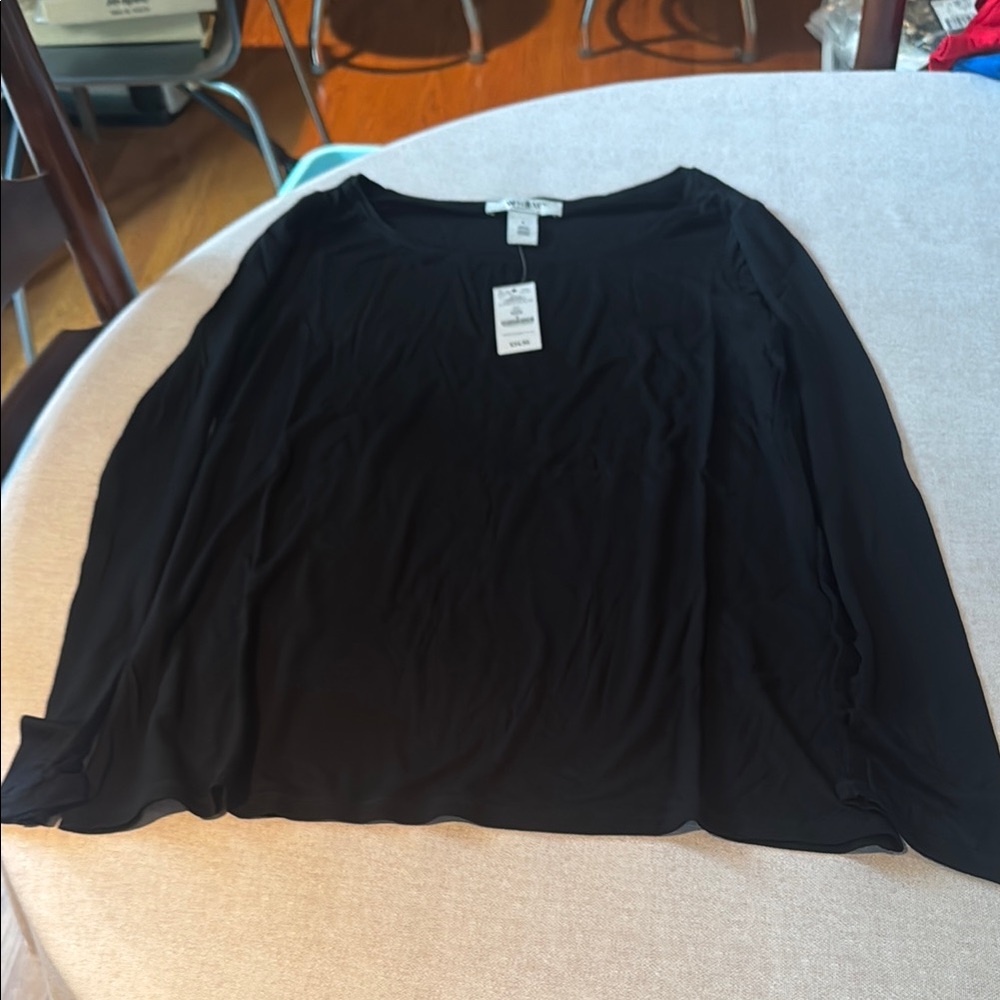 White House Black Market Black Blouse